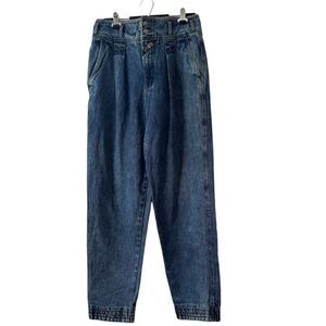 NEVER LEGAL Vintage 1980s Super High-Waisted Acid Wash Baggy Sergio Jeans 32x32